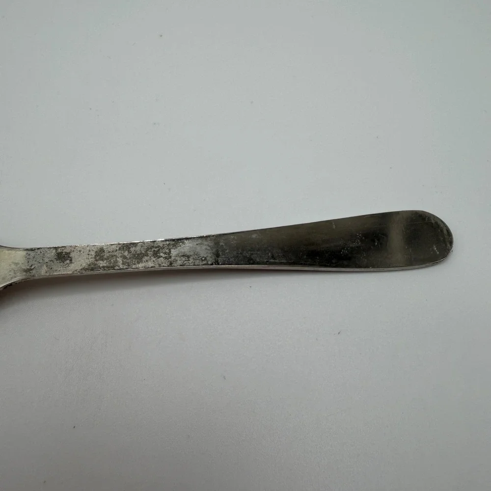 Vintage Italian Silver Plated Serving Fork 3-Tine Fork Made in Italy